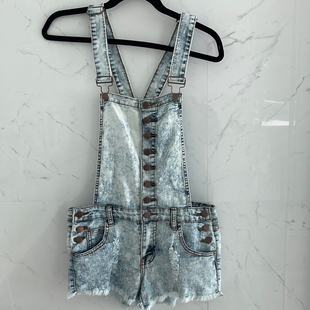Roma overall Jean shorts